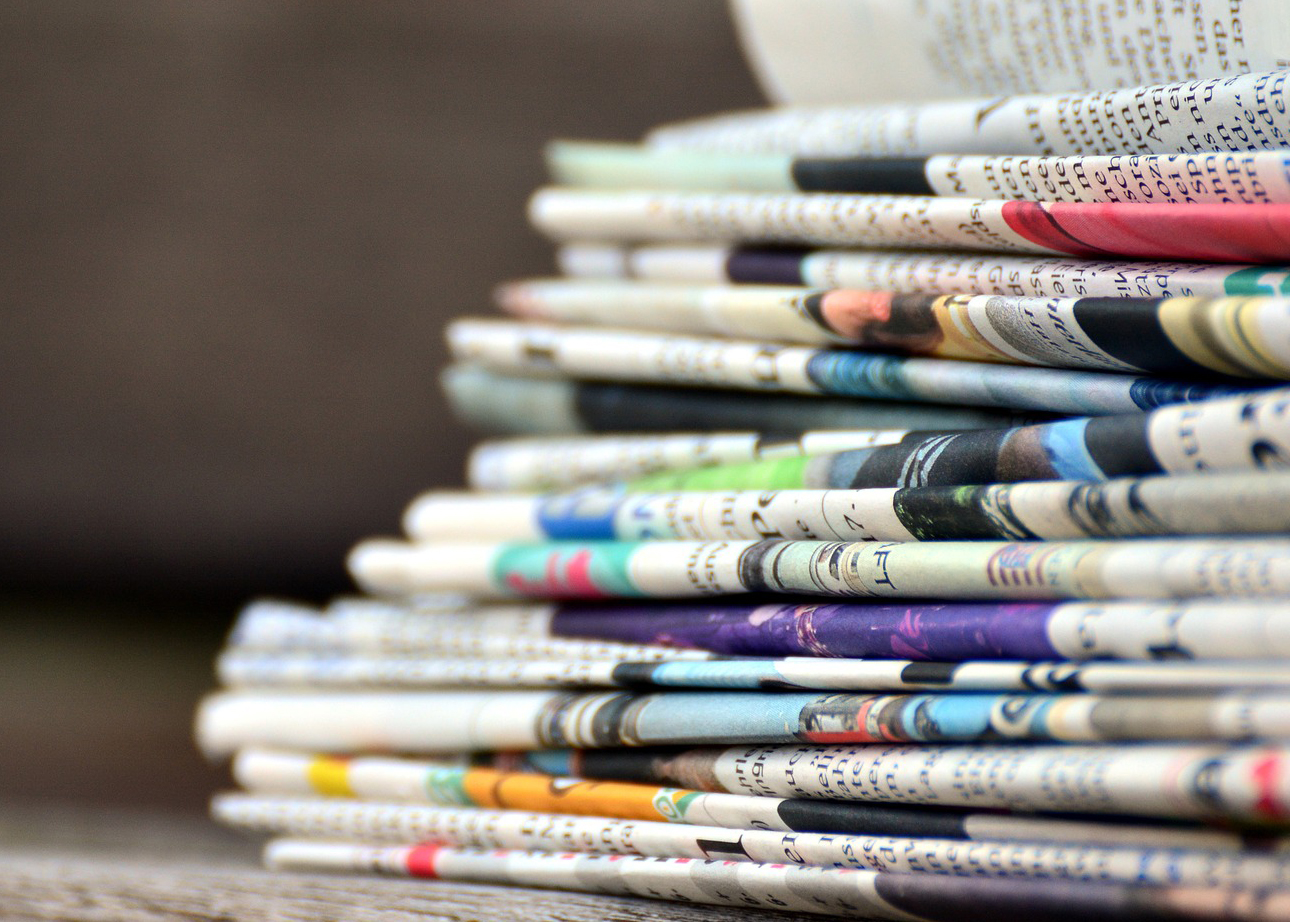 pile of newspapers